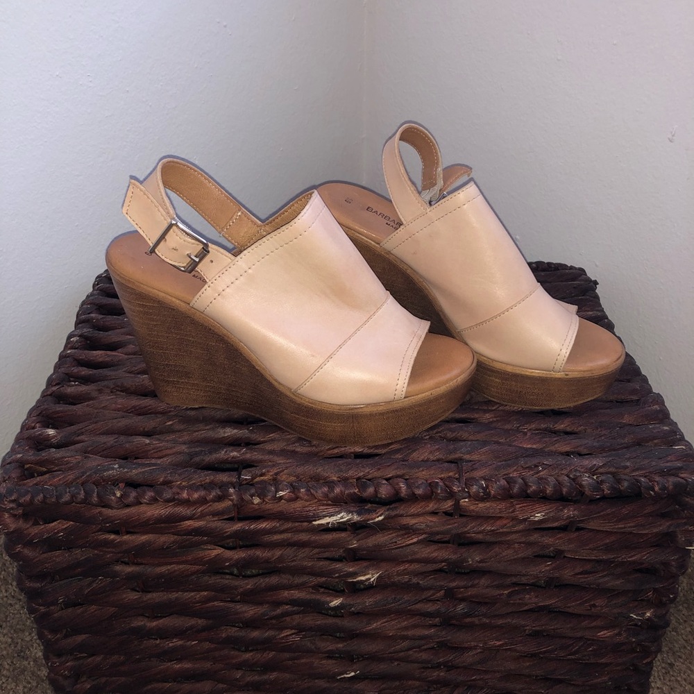 Barbara Barbieri Leather Wedge Sandals